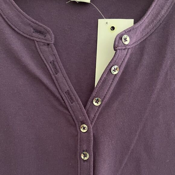 NWT🏷 WHITE HOUSE | BLACK MARKET Cotton Purple Tank w/decorative buttons, Sz XS - Picture 7 of 9